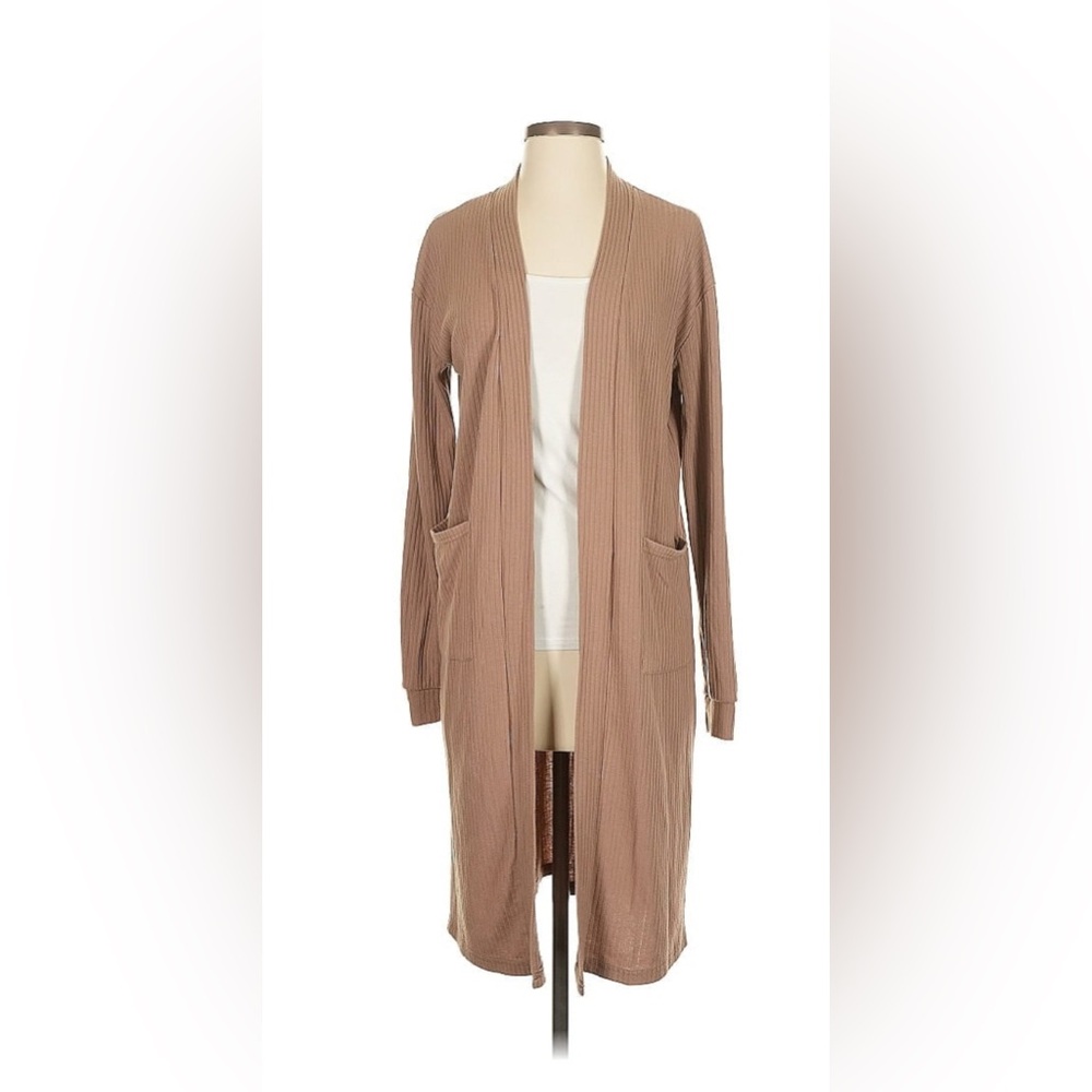 if it were me Light Brown Long Cardigan